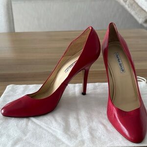 Red leather, Charles David heels